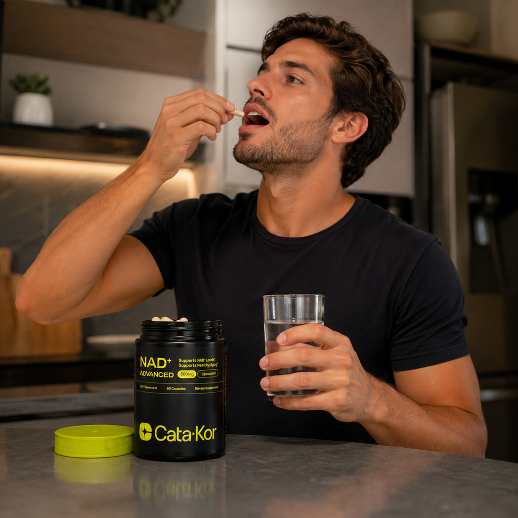 Cat-Kor: Suplemento dietetico,Apoya energía celular y envejecimiento saludable.