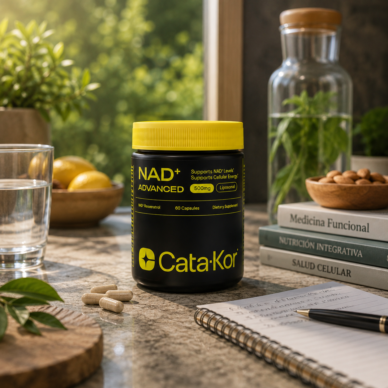 Cat-Kor: Suplemento dietetico,Apoya energía celular y envejecimiento saludable.